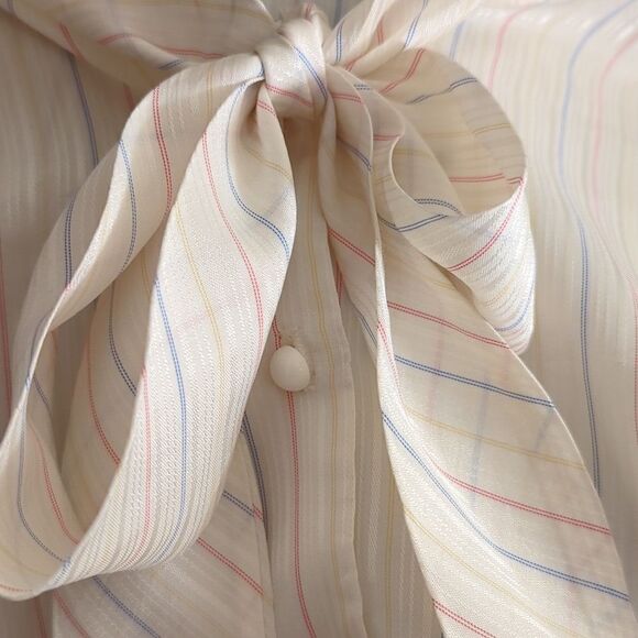 ‎Vintage white and rainbow striped top - Picture 2 of 5